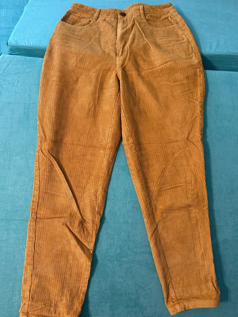 Lucy & Yak Dallas Organic Corduroy Trousers In Tawny Mustard